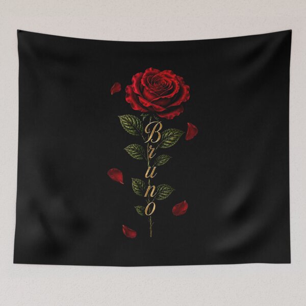 Item preview, Bruno Red Rose Gothic Floral Name Design designed and sold by Abigaildixon92.