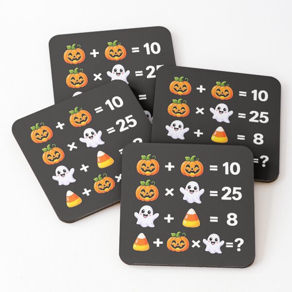 Item preview, Halloween Math Equations Brain Teaser Puzzle 2 Shapes Mania designed and sold by Shapes-Mania.