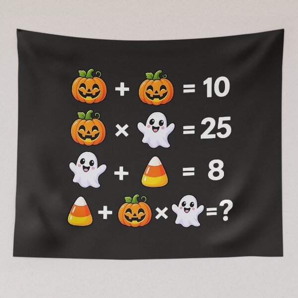 Item preview, Halloween Math Equations Brain Teaser Puzzle 2 Shapes Mania designed and sold by Shapes-Mania.