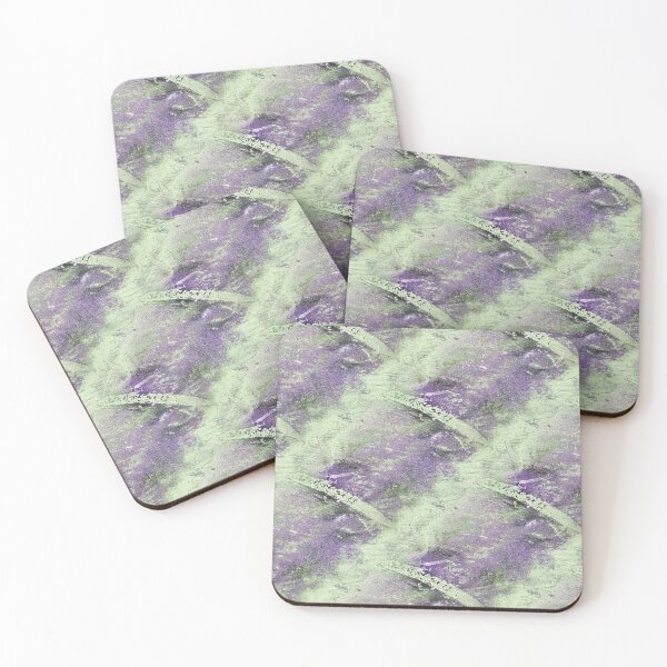 Item preview, Grunge Textured Abstract in Purple and Lime Green designed and sold by Artistestella.