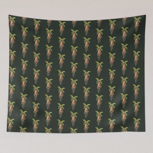 Item preview, Mandrake Root Watercolor Green Witch Botanical Pagan Illustration designed and sold by esmavart.