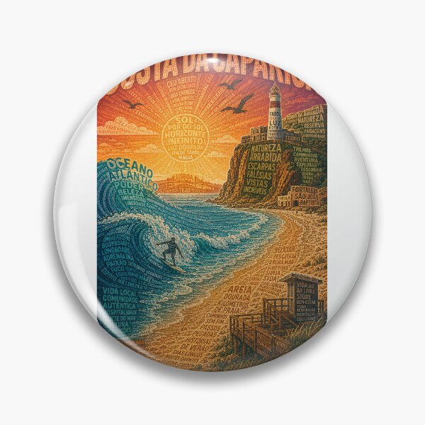 Item preview, Costa da Caparica Portugal Atlantic Coast with Arrábida, Lisbon and São João Baptista designed and sold by Aryabek.