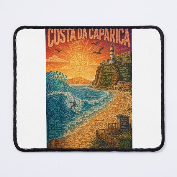 Item preview, Costa da Caparica Portugal Atlantic Coast with Arrábida, Lisbon and São João Baptista designed and sold by Aryabek.