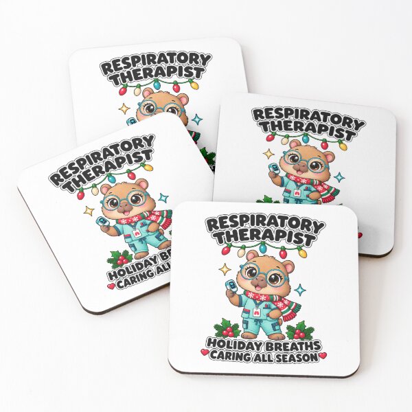 Item preview, Holiday Breaths Respiratory Therapist Christmas Capybara designed and sold by ClinicalHubs.