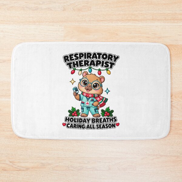 Item preview, Holiday Breaths Respiratory Therapist Christmas Capybara designed and sold by ClinicalHubs.