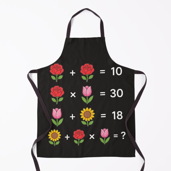 Item preview, Flower Math Equations Brain Teaser Puzzle on Black Shapes Mania designed and sold by Shapes-Mania.
