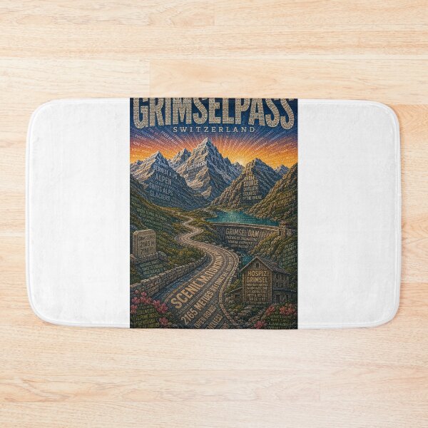 Item preview, Grimsel Pass Switzerland Alpine Route through Bernese Alps and Rhône Headwaters designed and sold by Aryabek.
