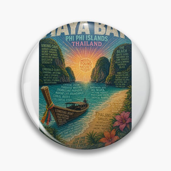 Item preview, Maya Bay Thailand with Phi Phi Islands, Krabi and Andaman Sea designed and sold by Aryabek.