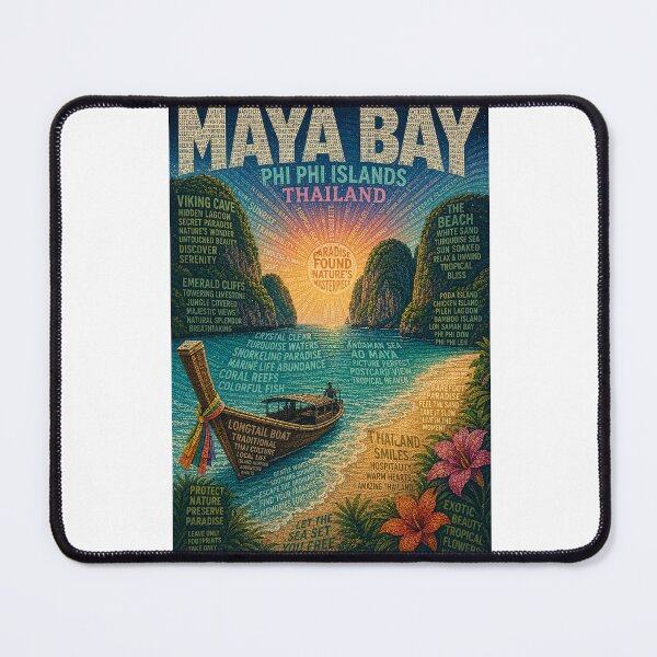 Item preview, Maya Bay Thailand with Phi Phi Islands, Krabi and Andaman Sea designed and sold by Aryabek.