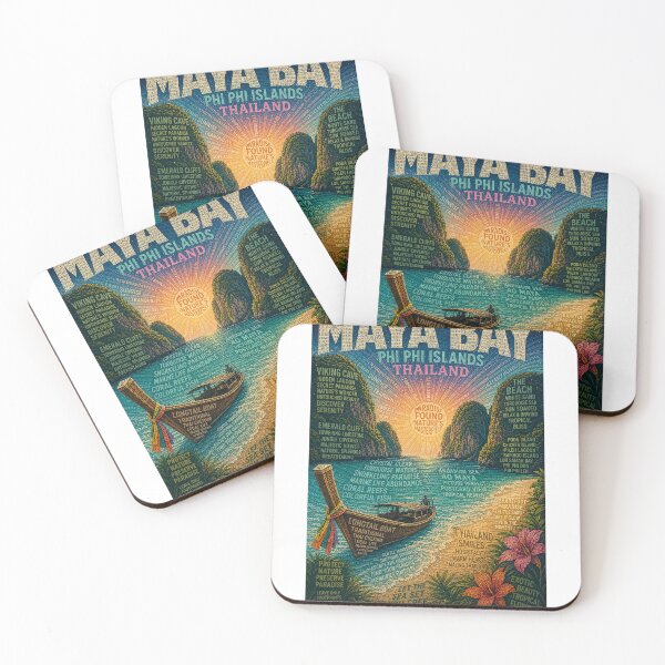 Item preview, Maya Bay Thailand with Phi Phi Islands, Krabi and Andaman Sea designed and sold by Aryabek.