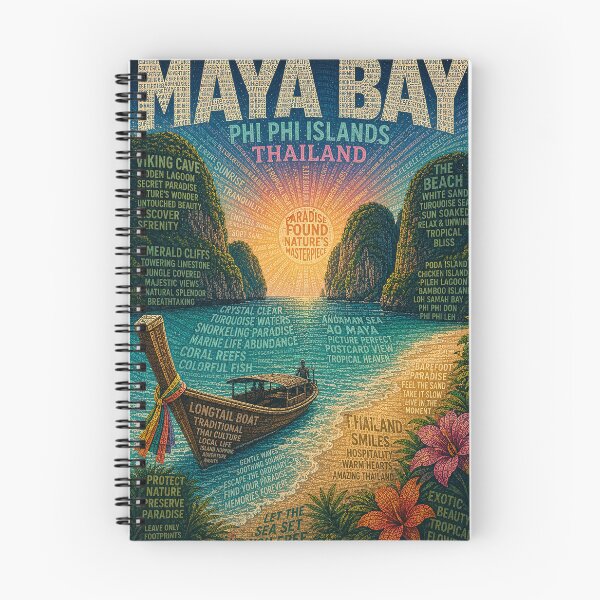 Item preview, Maya Bay Thailand with Phi Phi Islands, Krabi and Andaman Sea designed and sold by Aryabek.