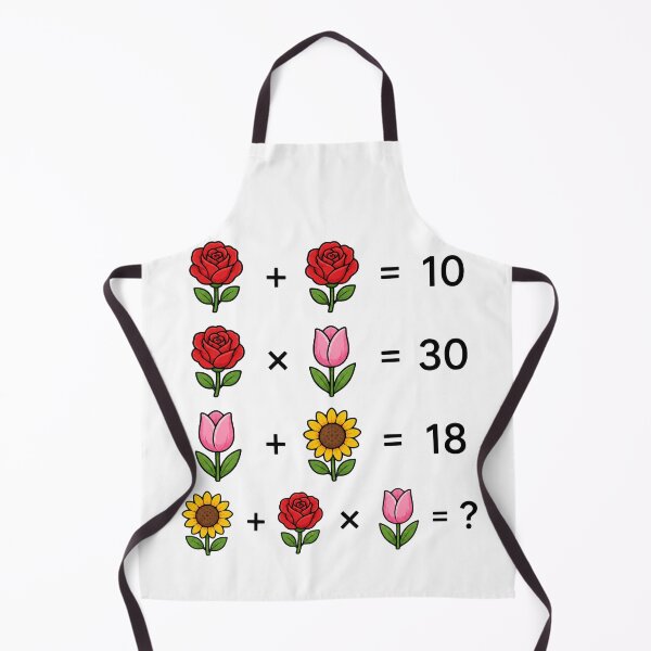 Item preview, Flower Math Equations Brain Teaser Puzzle on White Shapes Mania designed and sold by Shapes-Mania.