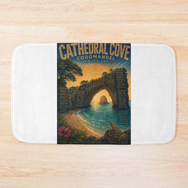 Item preview, Cathedral Cove New Zealand on the Coromandel Peninsula at Te Whanganui A Hei designed and sold by Aryabek.