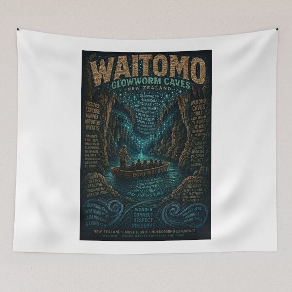Item preview, Waitomo Glowworm Caves New Zealand Underground Wonder in Waikato designed and sold by Aryabek.