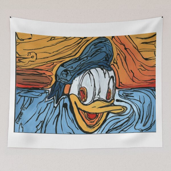 Item preview, Psychedelic Duck – Original Art Brut Painting by Dwaalhaas designed and sold by Dwaalhaas.com.