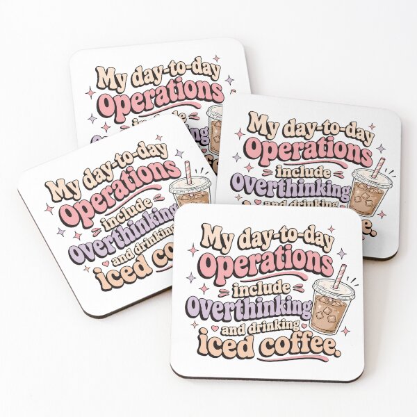 Item preview, Overthinking & Iced Coffee – Fun Everyday Life designed and sold by Noventra112.