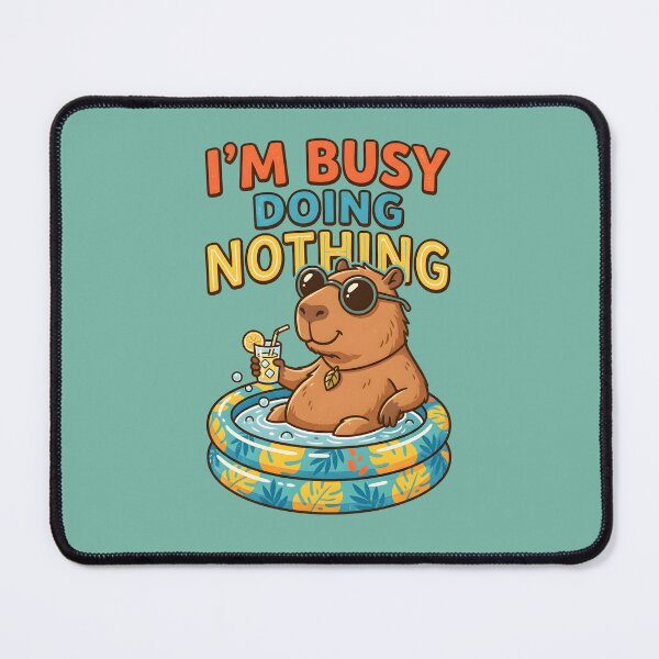 Item preview, I’m Busy Doing Nothing Funny Capybara designed and sold by hutofdesigns.