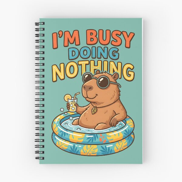 Item preview, I’m Busy Doing Nothing Funny Capybara designed and sold by hutofdesigns.
