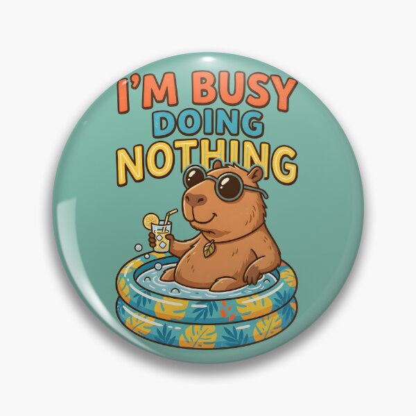 Item preview, I’m Busy Doing Nothing Funny Capybara designed and sold by hutofdesigns.