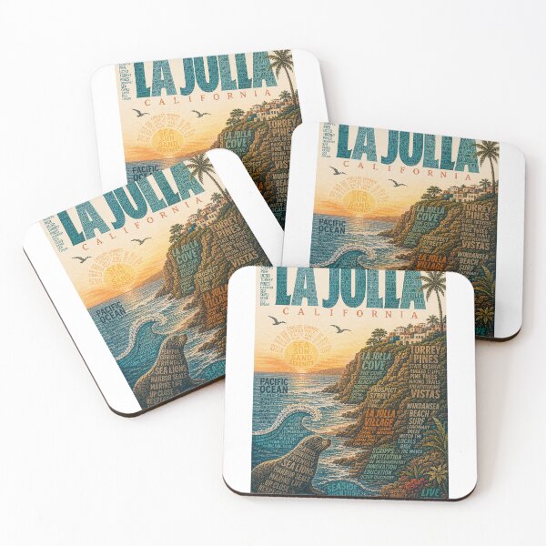 Item preview, La Jolla California Coast with Torrey Pines, Scripps and Pacific Ocean designed and sold by Aryabek.