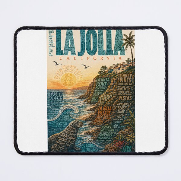 Item preview, La Jolla California Coast with Torrey Pines, Scripps and Pacific Ocean designed and sold by Aryabek.