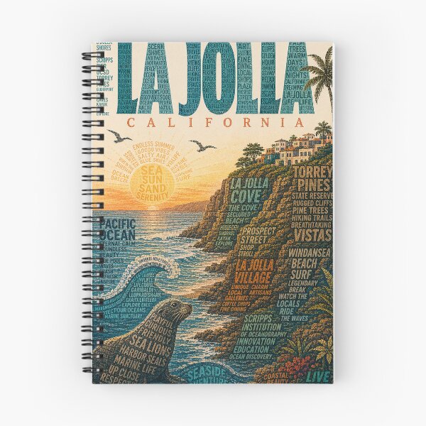 Item preview, La Jolla California Coast with Torrey Pines, Scripps and Pacific Ocean designed and sold by Aryabek.