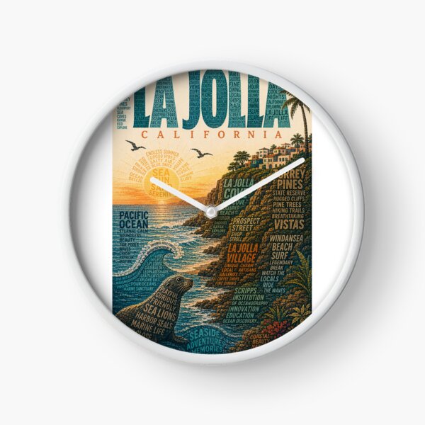 Item preview, La Jolla California Coast with Torrey Pines, Scripps and Pacific Ocean designed and sold by Aryabek.