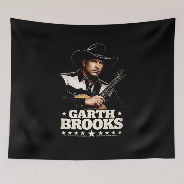 Item preview, The Garth Brooks cowboy guitar country legend retro americana design designed and sold by bilgeoisa.