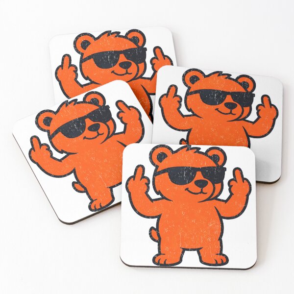 Item preview, Funny Bear Sunglasses Middle Finger Retro Shirt designed and sold by MichaelBl68345.