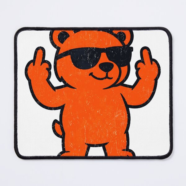 Item preview, Funny Bear Sunglasses Middle Finger Retro Shirt designed and sold by MichaelBl68345.