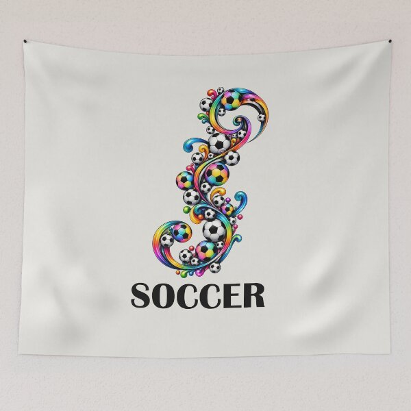 Item preview, Rainbow Soccer Curlicue PNG – Colorful Football Swirl Design designed and sold by annenambiro.