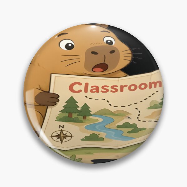 Artikelvorschau, Bruh We Back To School Capybara Classroom Map Art entworfen und verkauft von DailySparks.