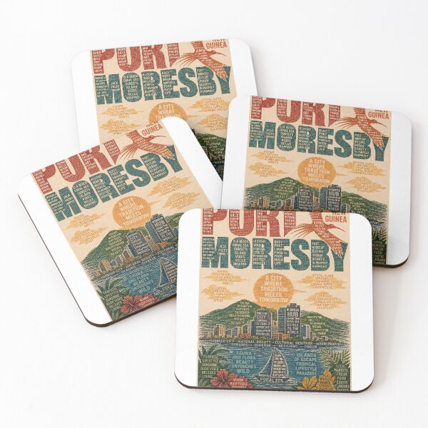 Item preview, Port Moresby Papua New Guinea with Ela Beach, Touaguba Hill and Coral Sea designed and sold by Aryabek.