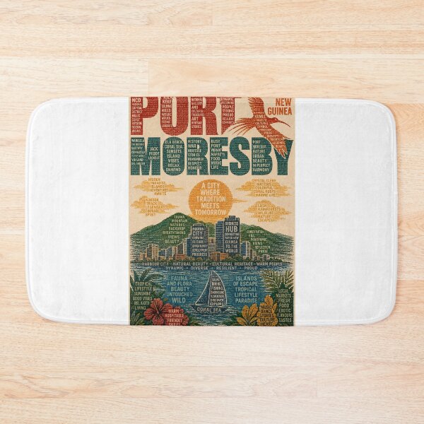 Item preview, Port Moresby Papua New Guinea with Ela Beach, Touaguba Hill and Coral Sea designed and sold by Aryabek.