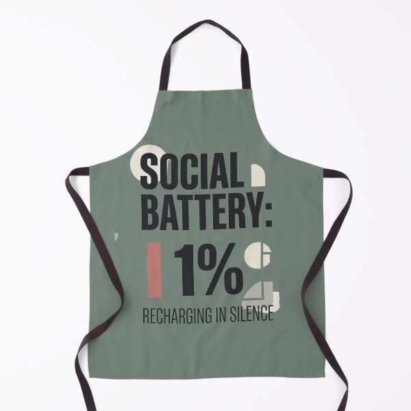 Item preview, Social Battery 1% Introvert Humor designed and sold by Amr Darwish Graphic designer.