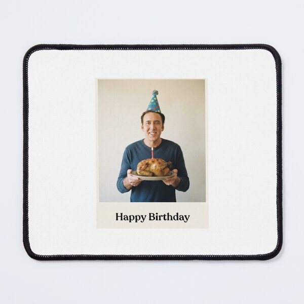 Item preview, Nicolas cage birthday rotisserie chicken gift cake memes happy Funny prank meme  weird  designed and sold by CheeseBlueprint.