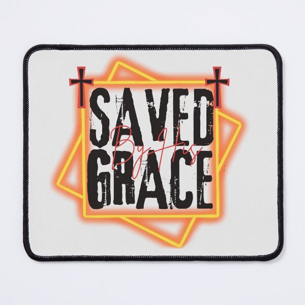 Item preview, Saved By His Grace - Christ Mental Health Matters  - Gifts For Guys - Light Gray designed and sold by Doiemacreations.