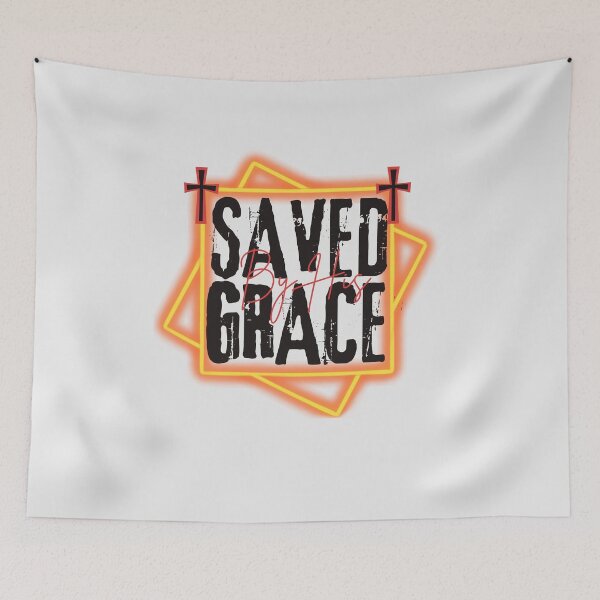 Item preview, Saved By His Grace - Christ Mental Health Matters  - Gifts For Guys - Light Gray designed and sold by Doiemacreations.