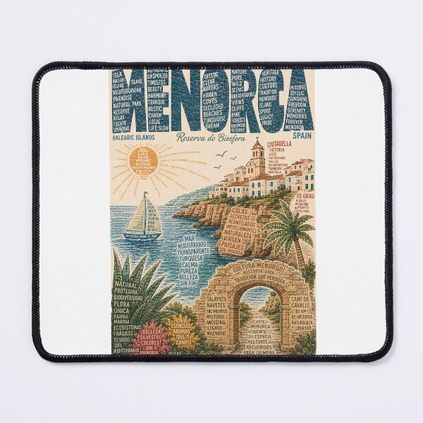Item preview, Menorca Spain Mediterranean Coast with Ciutadella and Camí de Cavalls designed and sold by Aryabek.