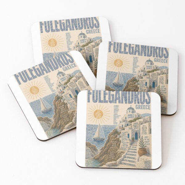 Item preview, Folegandros Greece with Chora, Panagia Church and Aegean Sea designed and sold by Aryabek.