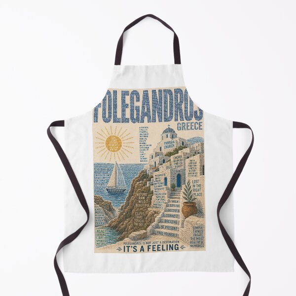Item preview, Folegandros Greece with Chora, Panagia Church and Aegean Sea designed and sold by Aryabek.