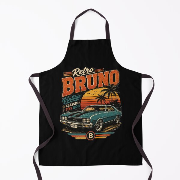 Item preview, Retro Bruno Vintage Classic 70s 80s T-Shirt – Custom Name Retro Car Graphic Tee designed and sold by Artimax-Studio.