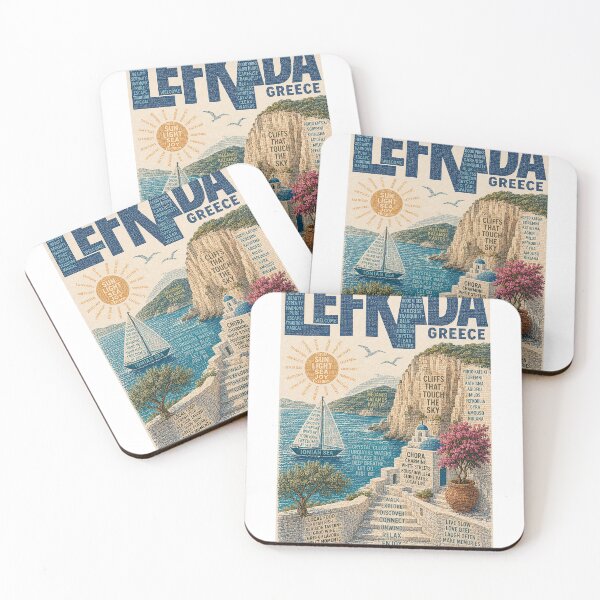 Item preview, Lefkada Greece Ionian Coast with Porto Katsiki, Egremni and Meganisi designed and sold by Aryabek.