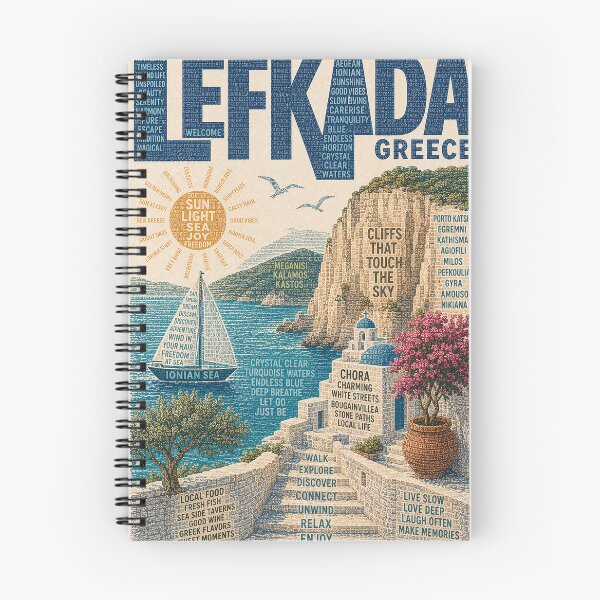 Item preview, Lefkada Greece Ionian Coast with Porto Katsiki, Egremni and Meganisi designed and sold by Aryabek.
