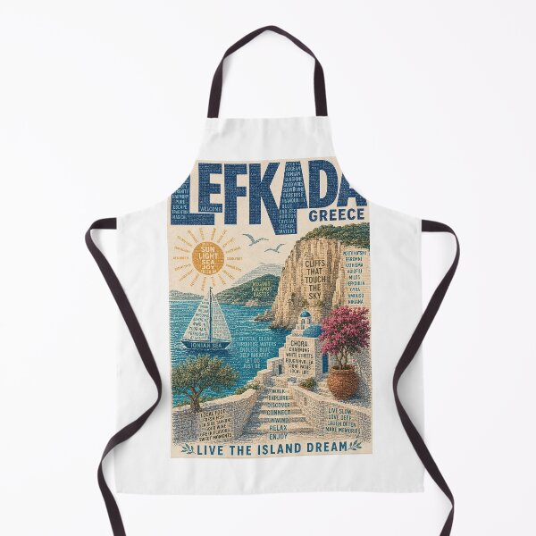 Item preview, Lefkada Greece Ionian Coast with Porto Katsiki, Egremni and Meganisi designed and sold by Aryabek.