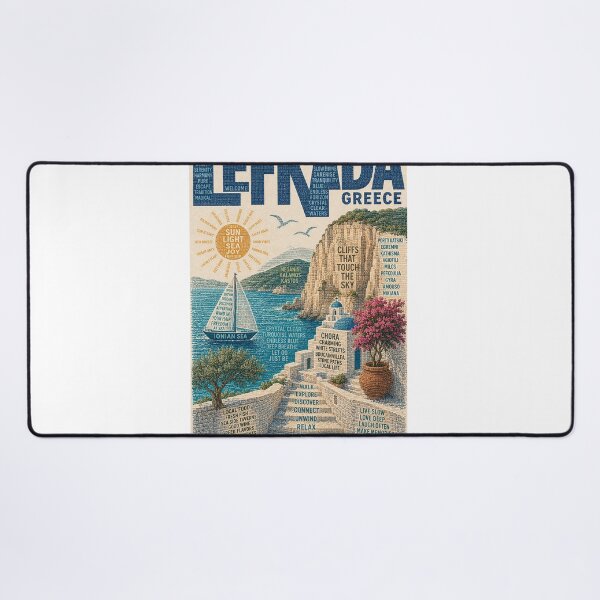 Item preview, Lefkada Greece Ionian Coast with Porto Katsiki, Egremni and Meganisi designed and sold by Aryabek.