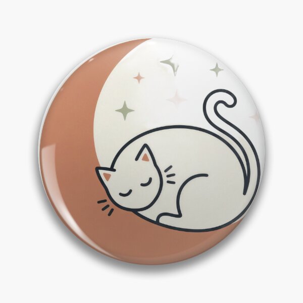 Item preview, Sleeping Cat Crescent Moon Boho Line Art designed and sold by SnazzifyDigital.