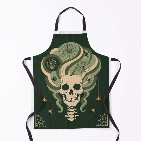 Item preview, Halloween Skull Spider Web Retro Design designed and sold by ArtNova17.