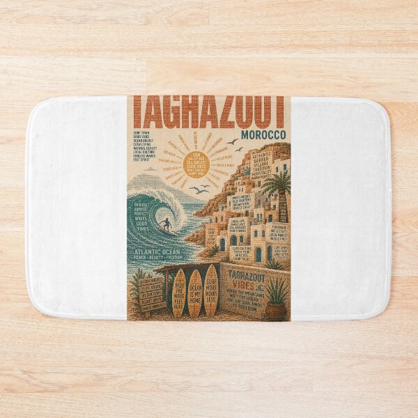 Item preview, Taghazout Morocco Atlantic Surf Coast near Agadir and Paradise Valley designed and sold by Aryabek.