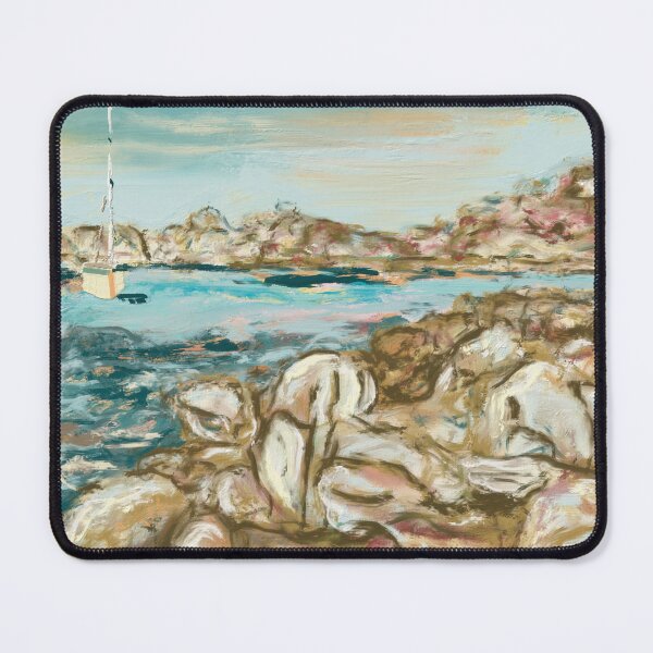 Item preview, Sailboat on a Rocky Coast designed and sold by Jennifer Margrave-Garcia.